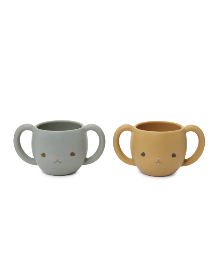 Lot de 2 tasses mignonnes -Blue/almond (Konges Slojd)