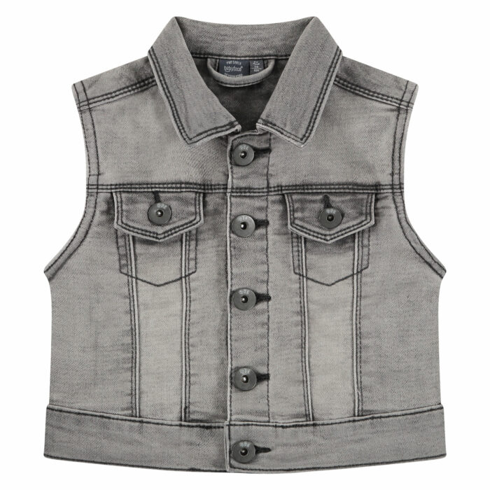 Veste en jeans sans manches gris garçon S23 (Babyface)
