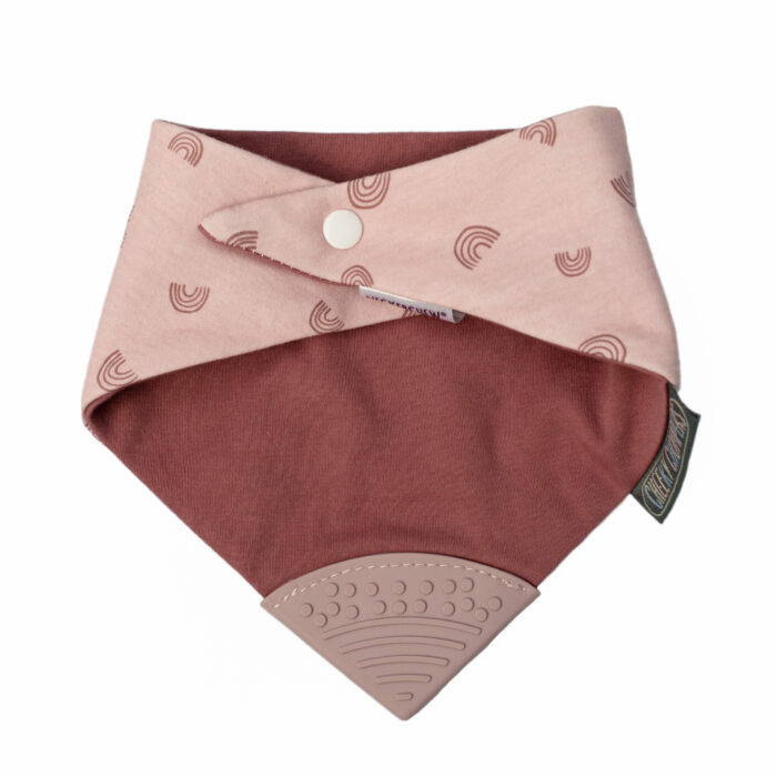 Bavoir bandana -arc-en-ciel rose- (BB and Co) – Image 2