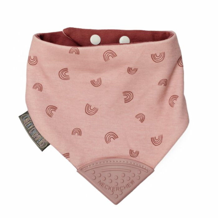 Bavoir bandana -arc-en-ciel rose- (BB and Co)