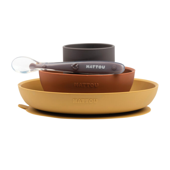 Set Repas Enfant 4 Pièces Silicone (Nattou)