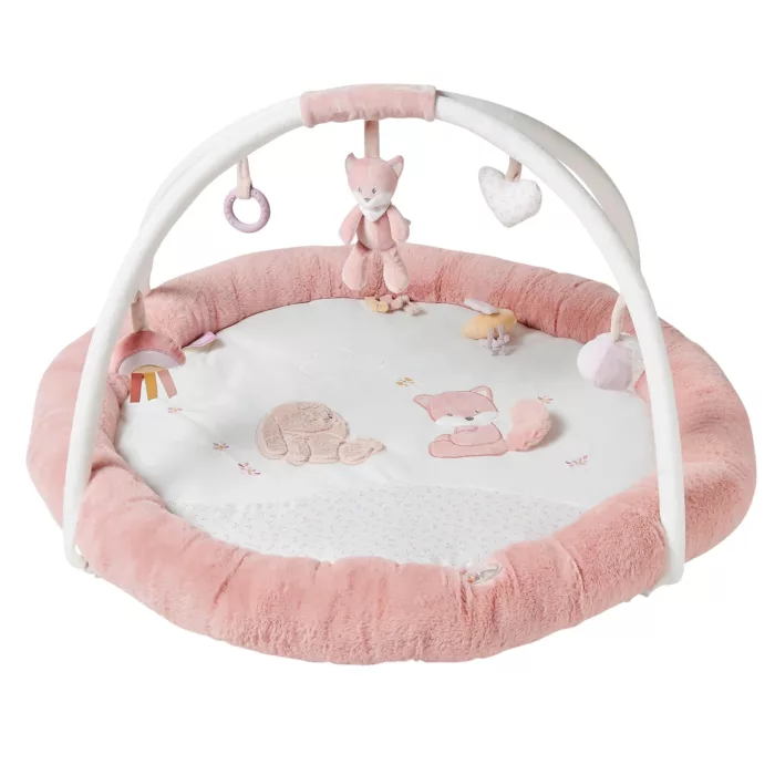 Tapis d'Éveil avec Arches Alice et Pomme 90x90 cm Vieux Rose (Nattou)