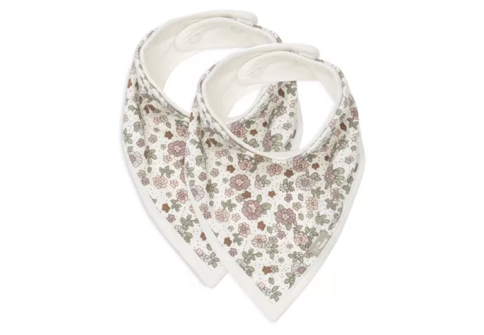 Bavoir Bandana Retro Flowers (2pack) (Jollein)