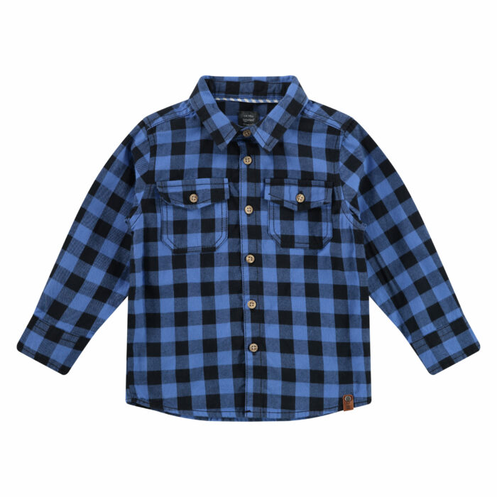 Chemise garçon carreaux bleu royal FW23  (Babyface)