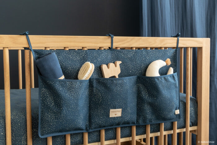 Pochette de lit bébé Merlin Gold stella night blue (Nobodinoz)