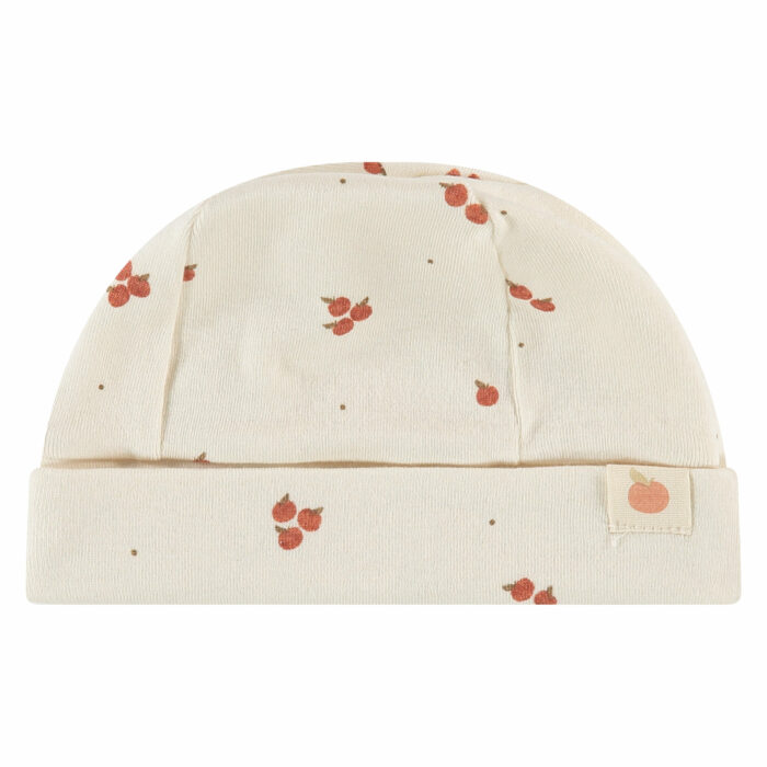 Bonnet bébé écru imprimé oranges tiny story FW23 (Babyface)