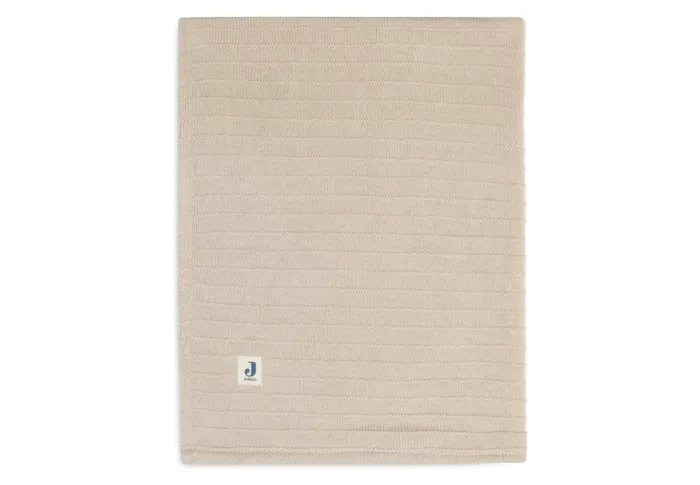 Couverture Berceau 75x100cm Pure Knit - Nougat/Velvet - GOTS (Jollein)